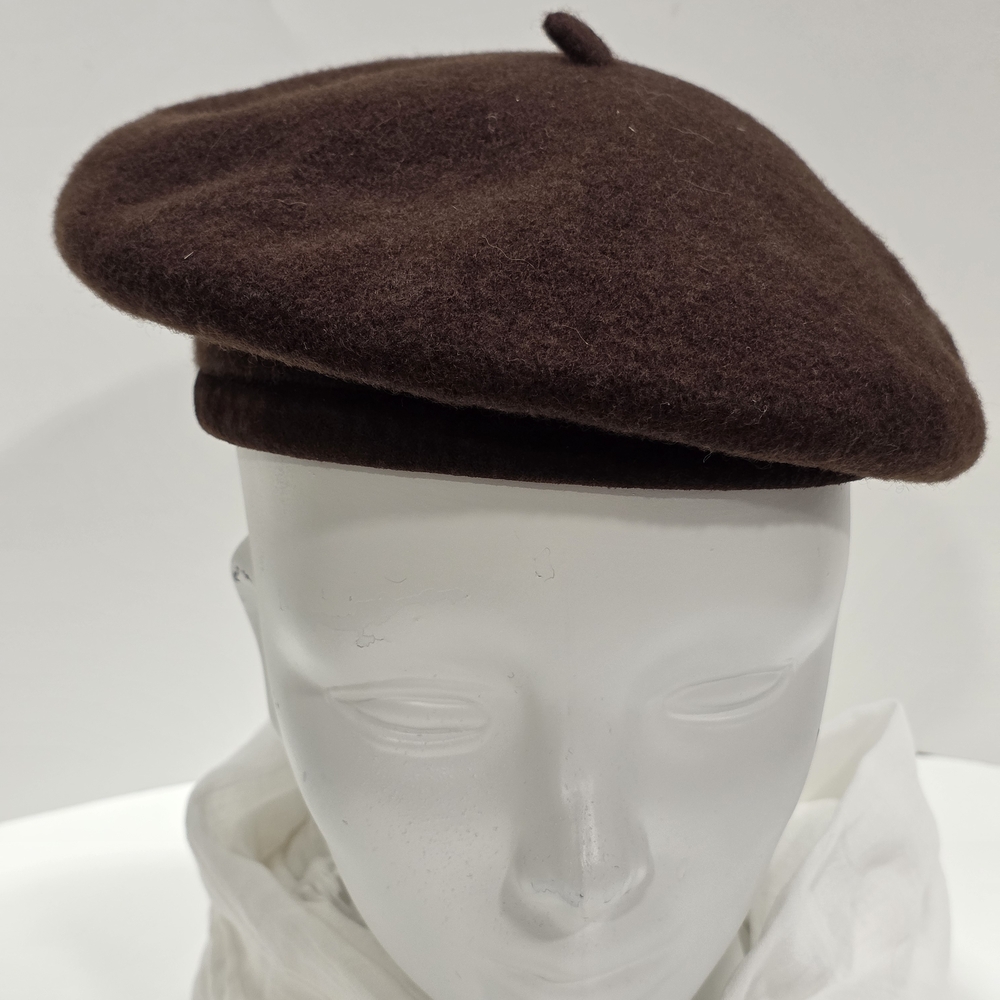 Vintage Brown Wool Beret By David Cohen Size Small NWT